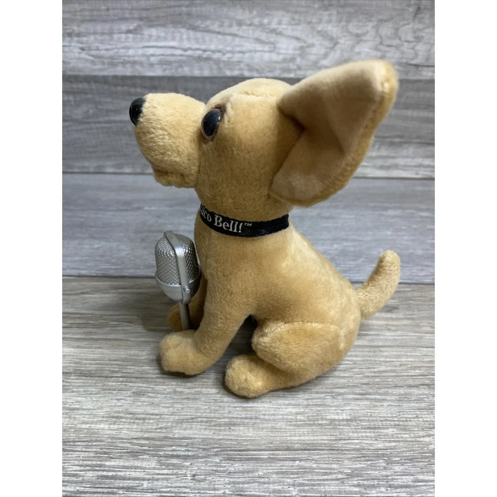 VTG Taco Bell Talking Chihuahua Plush Dog Singing with Microphone Not Working